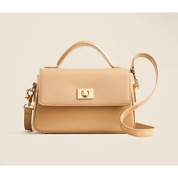 J.Crew Handbags - $178 New J Crew Leather Edie Top Handle Bag - Honey Brown